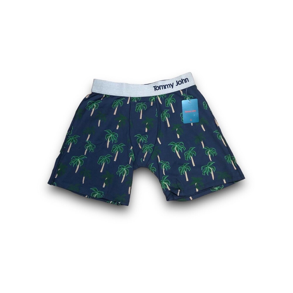 Tommy John Men's "Palm Trees" Cool Cotton 6" Boxer Shorts - Small